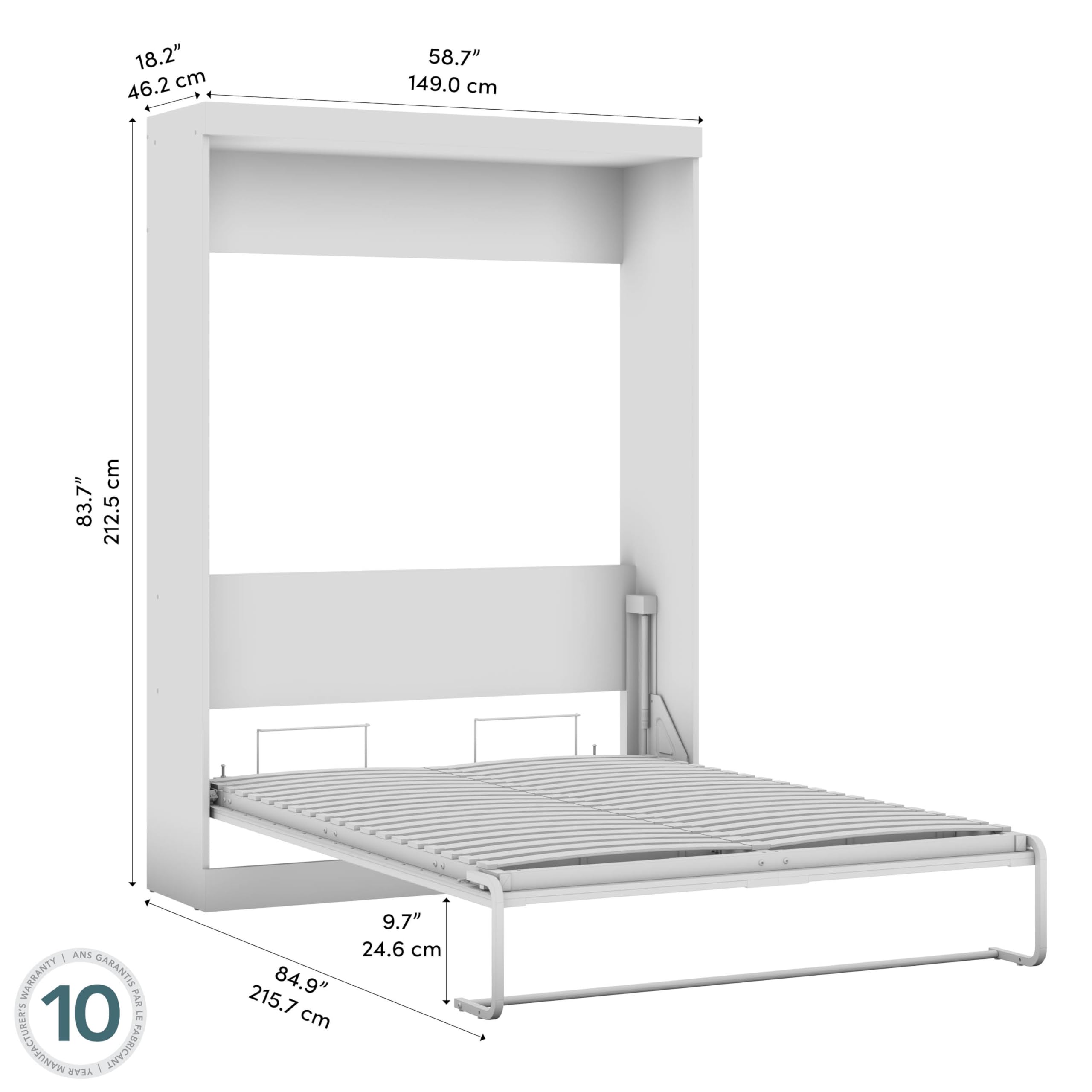 White Full WALL BED-09